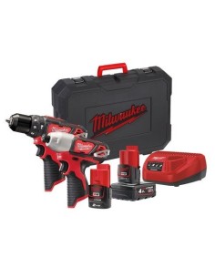 KIT TALADRO M12BPD + ATORNILLADOR IMPACTO M12BID 1X4.0AH + 1X2.0AH M12BPP2B-421C