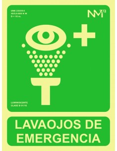 SEÑAL 224X300MM PVC LUMI LAVAOJOS DE EMERGENCIA RD14109