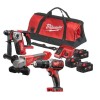 KIT 18V MARTILLO+TALADRO+AMOLADORA 1 BAT 5,0AH Y 2 BAT 4,0AH M18BPP3D-543B