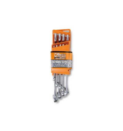 JUEGO 9 LLAVES COMBINADAS INOXIDABLE Y SOPORTE 42INOX/SC9