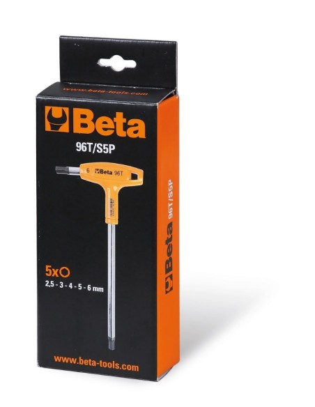 Juego llaves macho hexagonal y mango en caja mod 96T