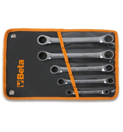 JUEGO 5 LLAVES CARRACA BIHEXAGONALES DOBLES 195/B5