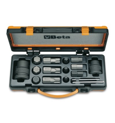 JUEGO 12 PUNTAS DE IMPACTO MACHO Y 4 ACCESORIOS 727/C16