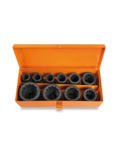 JUEGO 10 VASOS DE IMPACTO POLIGONALES 17-19-22-24-27-30-32-36-41-46MM