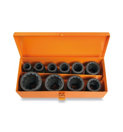 JUEGO 10 VASOS DE IMPACTO POLIGONALES 17-19-22-24-27-30-32-36-41-46MM
