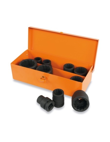 JUEGO 10 VASOS DE IMPACTO POLIGONALES 17-19-22-24-27-30-32-36-41-46MM