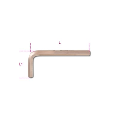 Llave macho hexagonal antichispa acodada mod 96BA