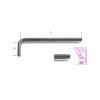 Llave cabeza esferica bruñida mod 96BP
