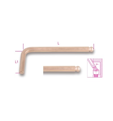 Llave macho antichispa hexagonal mod 96BA
