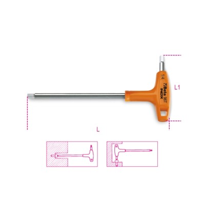 Llave macho hexagonal y mango mod 96TINOX