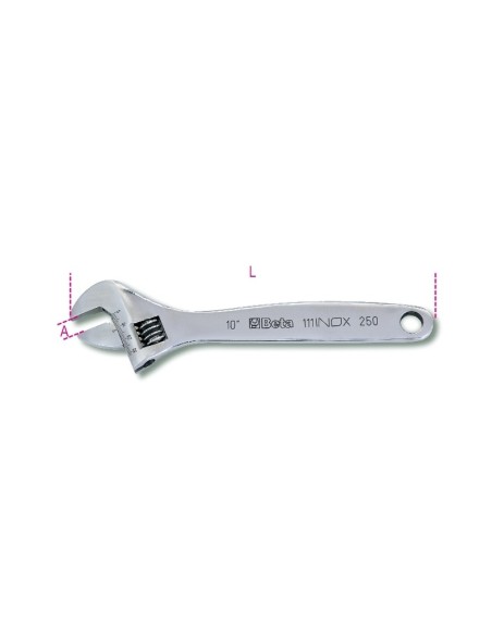 Llave ajustable inoxidable mod 111INOX