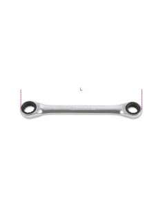 Llave bihexagonal recta de carraca mod 195AS