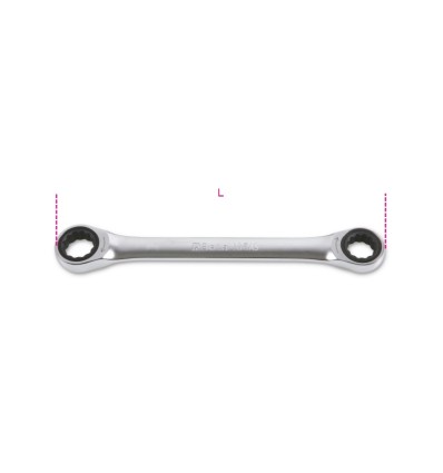 Llave bihexagonal recta de carraca mod 195AS