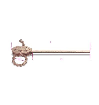 Llave de cadena tipo pesado antichispa 386BA
