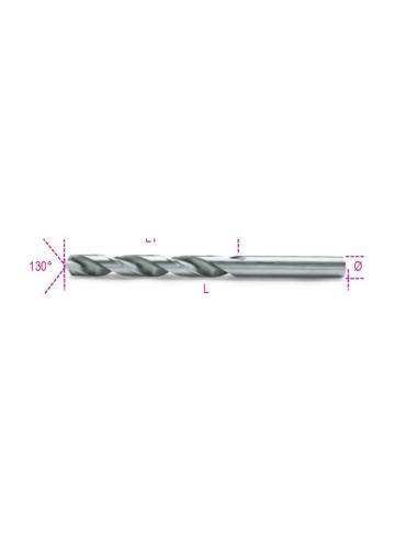 Broca corta HSS rectificada brillante mod 412