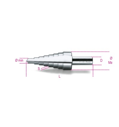 Broca escalonada acero HSS mod 425