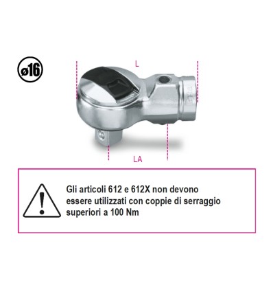 Carraca reversible para barra dinamometrica mod 614