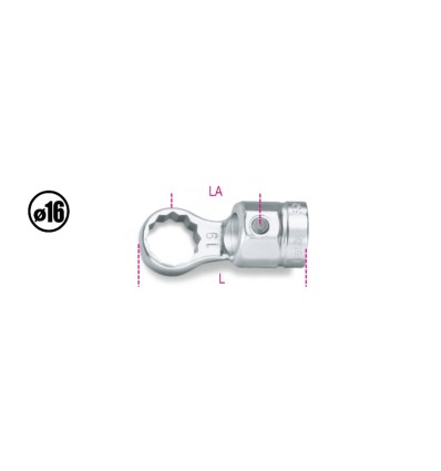 Llave fija bihexagonal para barra dinamometrica mod 652