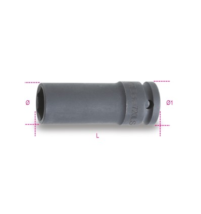 Llave vaso de impacto serie larga delgada mod 720LS