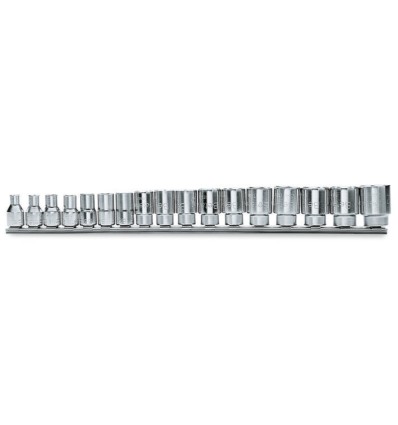JUEGO 17 LLAVES VASO BOCA HEXAGONAL 910A/SB17