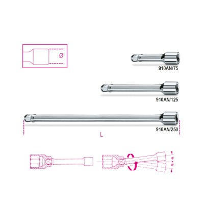 ALARGADERA 3/8 PULGADAS ANGULAR 910AN/250