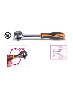 CARRACA REVERSIBLE 3/8 PULGADAS 910/58