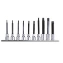 JUEGO 10 VASOS MACHO PARA TORNILLO CON HUELLA TORX 920TX-L/SB10