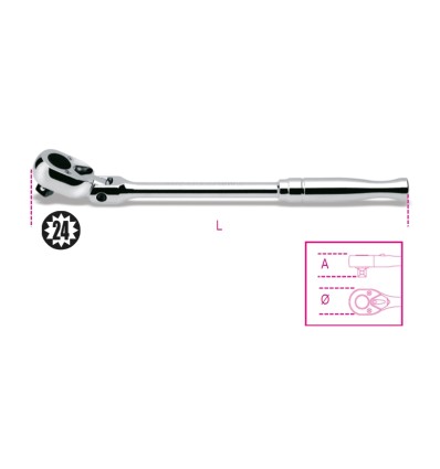 CARRACA REVERSIBLE ARTICULADA 1/2 PULGADAS METAL 920M/56
