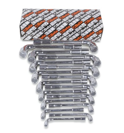 JUEGO 17 LLAVES PIPA DOBLE HEXAGONAL-BIHEXAGONAL CROMADA EN CAJA 932/S17