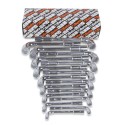 JUEGO 17 LLAVES PIPA DOBLE HEXAGONAL-BIHEXAGONAL CROMADA EN CAJA 932/S17