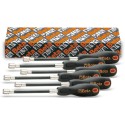 JUEGO 6 LLAVES HEXAGONALES VARILLA FLEXIBLE Y MANGO MONOMATERIAL EN CAJA 943FL/S