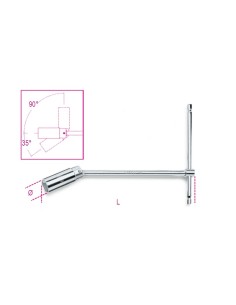 LLAVE 16 MM EN T VASO ARTICULADO PARA BUJIAS 957 16
