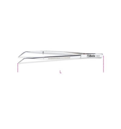 PINZAS 145 MM CON GUIA PUNTA FINA CURVADA 993 145