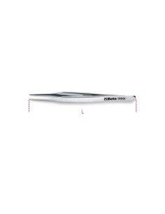 PINZAS PUNTA PLANA REDONDEADA INOX 999