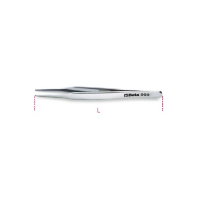 PINZAS PUNTA PLANA REDONDEADA INOX 999