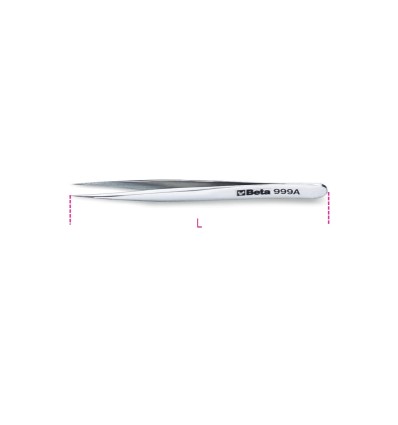 PINZAS 120 MM CORTA MUY FINA INOX 999A 120