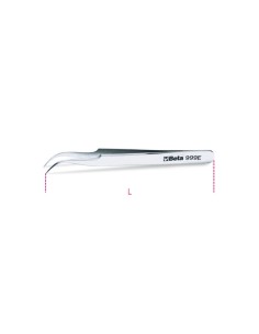 PINZAS PUNTA MUY FINA CURVADA INOX 999E