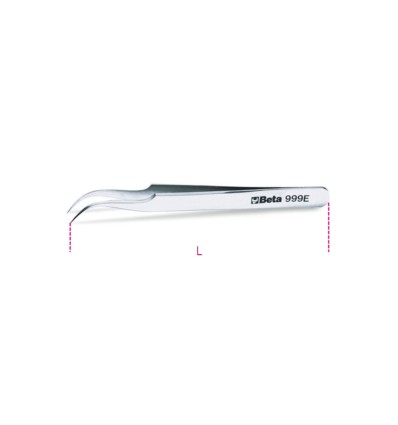 PINZAS PUNTA MUY FINA CURVADA INOX 999E