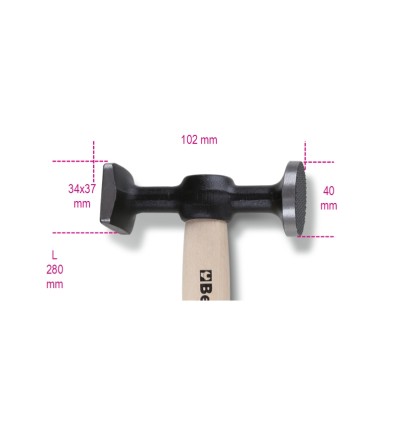 MARTILLO CABEZA PLANA-CUADRADA 1357Z/45