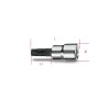 Llave vaso para tornillo con huella estrella cinco puntas mod 910PT