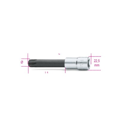 Llave vaso para tornillo hexa-acanalado mod 920ES