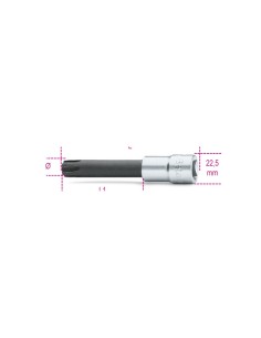 Llave vaso para tornillo hexa-acanalado extra-larga mod 920ES