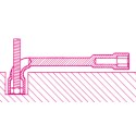 Llave pipa doble hexagonal-bihexagonal cromada mod 932