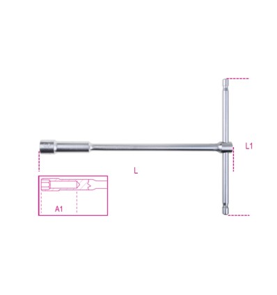 Llave vaso hexagonal en t senticlla mod 949