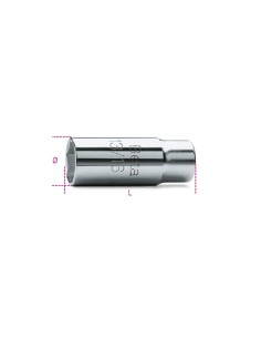 Llave vaso con caudrado hembra 1/2 pulgadas para bujias mod 956C