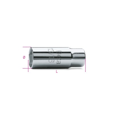 Llave vaso con caudrado hembra 1/2 pulgadas para bujias mod 956C