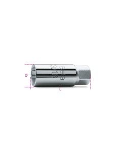 Llave de vaso largo con cuadrado hembra 3/8 pulgadas para bujias mod 956E