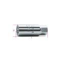 Llave de vaso largo con cuadrado hembra 3/8 pulgadas para bujias mod 956E