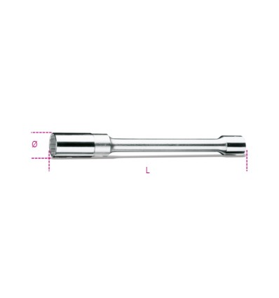 Llave vaso con cuadrado 1/2 pulgadas para bujias tipo largo mod 956L