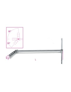 Llave en T con vaso articulado para bujias mod 959